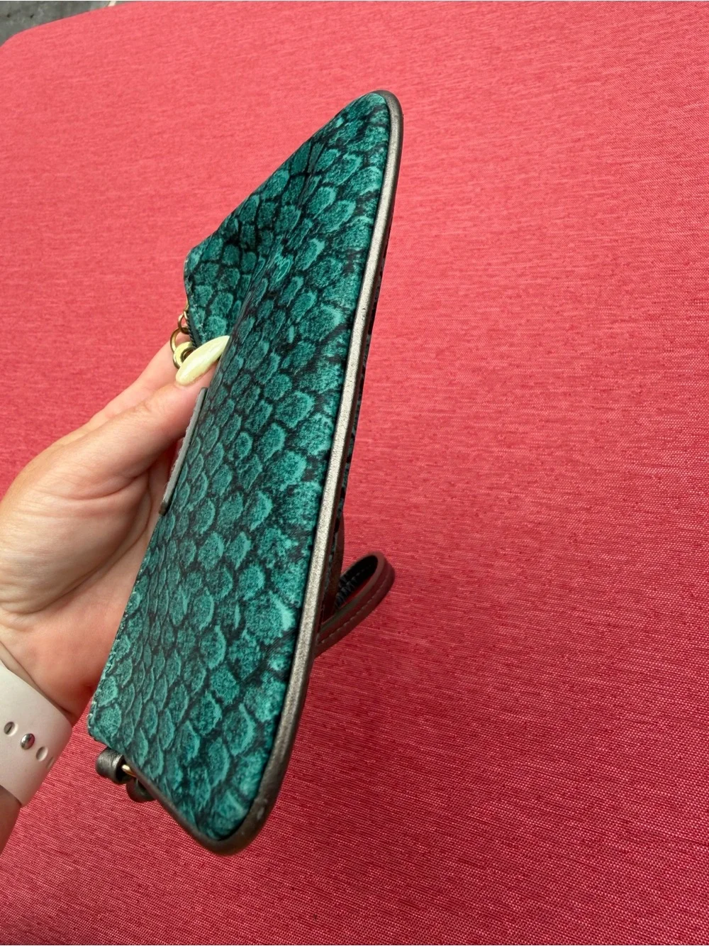 Coach wristlet teal
